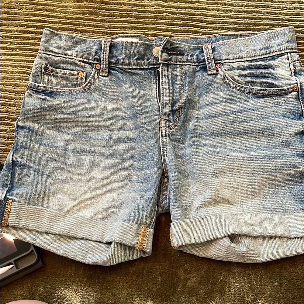GAP Blue Jean Shorts with Vintage Distressing